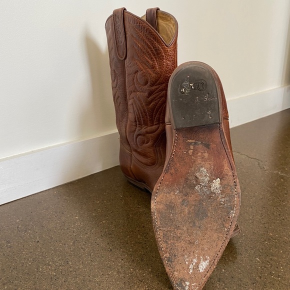 Genuine Italian Leather Cowboy Boots - Picture 4 of 4